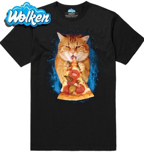 Obrázek produktu Pánské tričko Kočka a pizza
