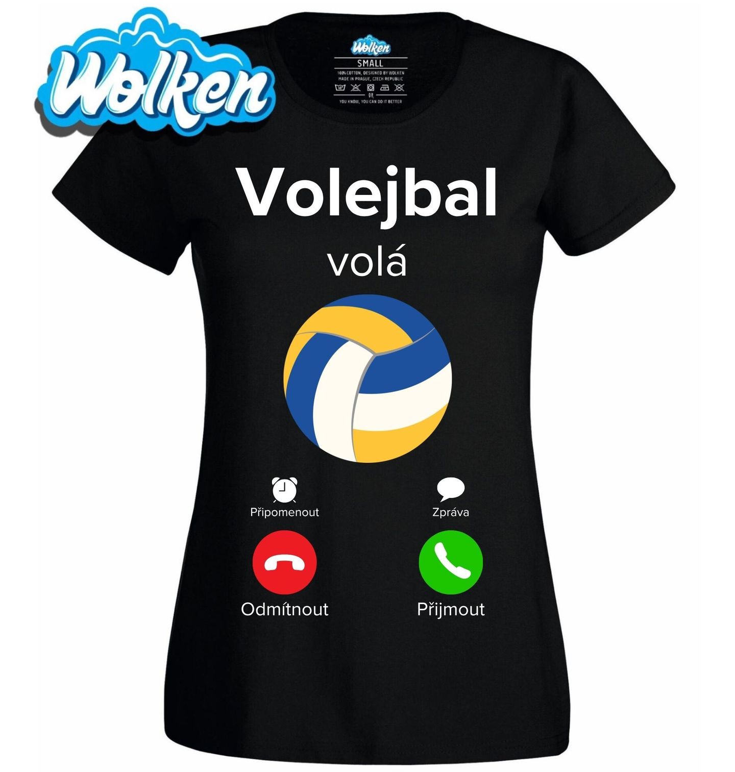 [cz] [produkt] [dámské tričko] [černá] [hlavní] Volejbalový Trénink volá Phone Call.jpg