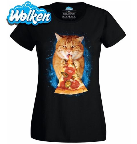 Obrázek produktu Dámské tričko Kočka a pizza