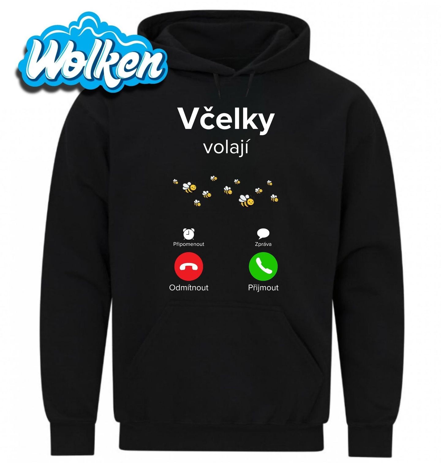 [cz] [produkt] [mikina] [černá] [hlavní] Včelky volají Phone Call.jpg