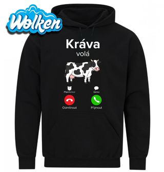 [cz] [produkt] [mikina] [černá] [hlavní] Kráva volá Phone Call.jpg