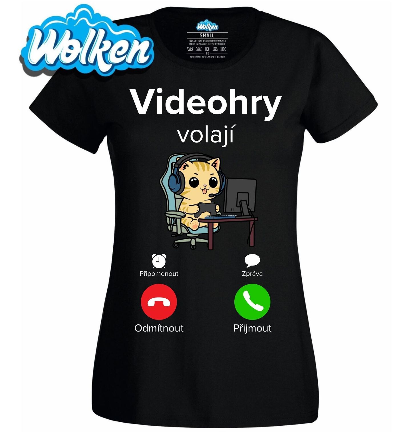 [cz] [produkt] [dámské tričko] [černá] [hlavní] Videohry volají Phone Call.jpg