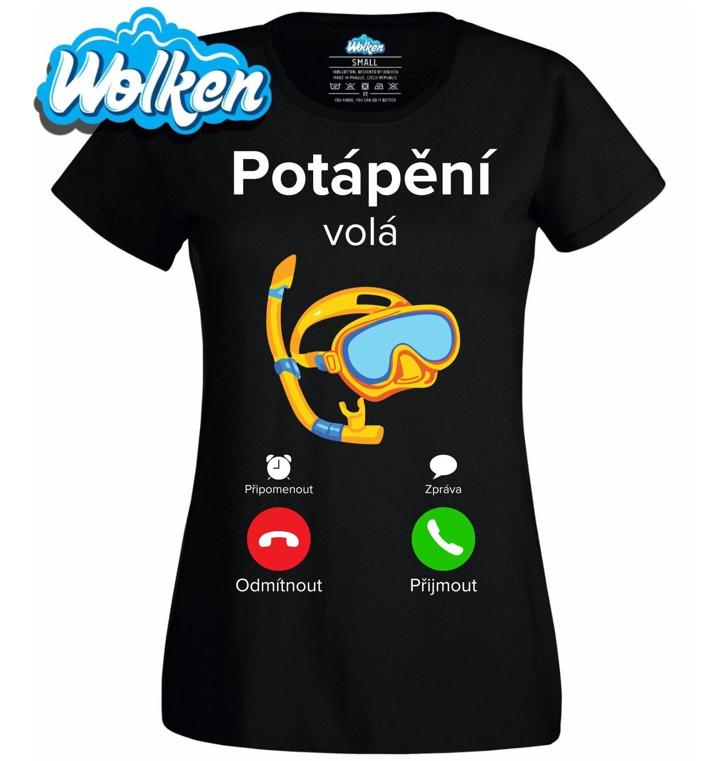 [cz] [produkt] [dámské tričko] [černá] [hlavní] Potápění volá Phone Call.jpg