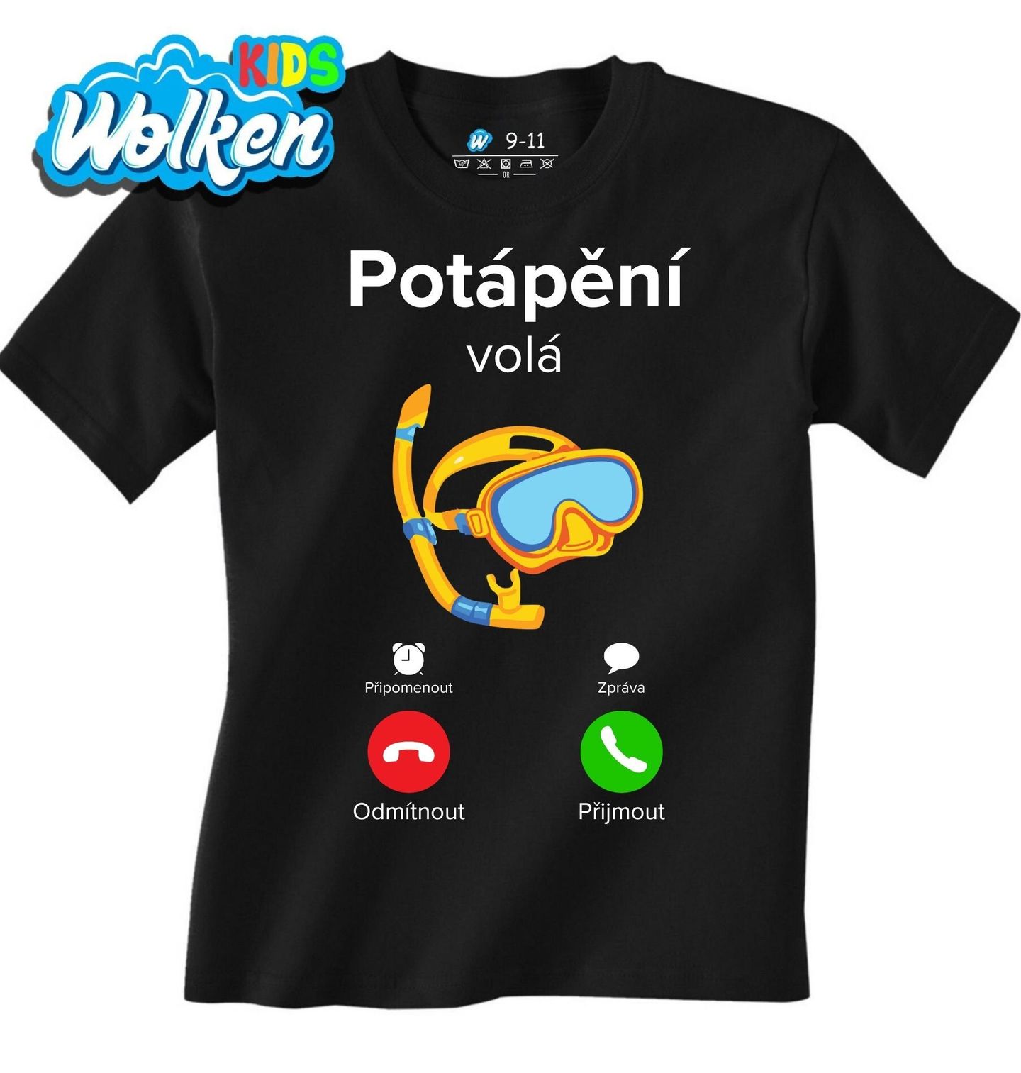 [cz] [produkt] [dětské tričko] [černá] [hlavní] Potápění volá Phone Call.jpg