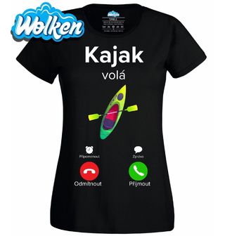 [cz] [produkt] [dámské tričko] [černá] [hlavní] Kajak volá Phone Call.jpg