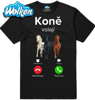 [cz] [produkt] [pánské tričko] [černá] [hlavní] Koně volají Phone Call.jpg