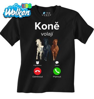[cz] [produkt] [dětské tričko] [černá] [hlavní] Koně volají Phone Call.jpg