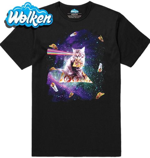 Obrázek produktu Pánské tričko Vesmírná kočka na pizze