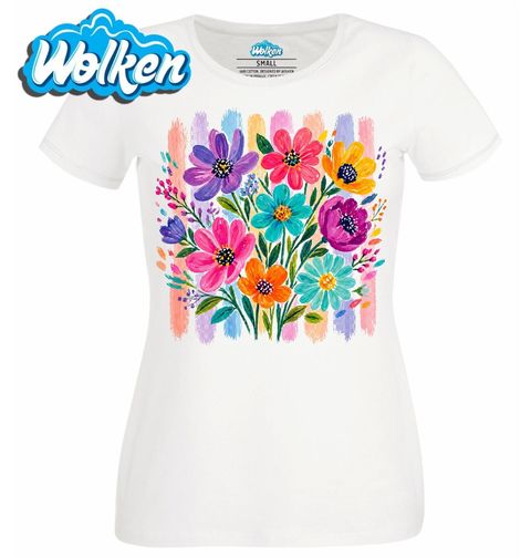 Obrázek produktu Dámské tričko Pestrobarevná Malba Květin