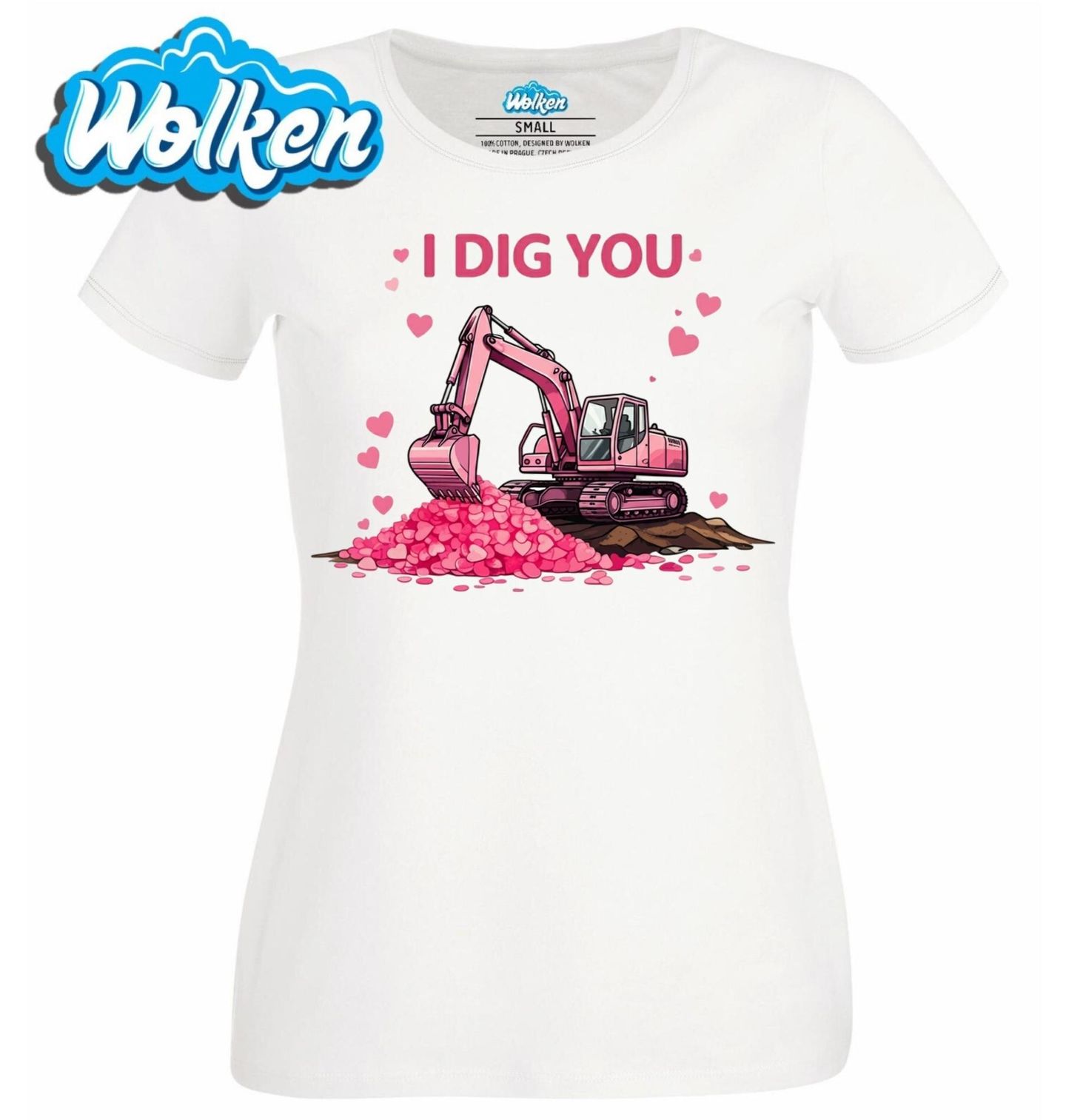 [cz] [produkt] [dámské tričko] [bílá] [hlavní] Mám Tě Rád I Dig You.jpg