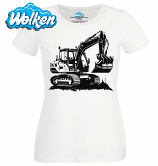 [cz] [produkt] [dámské tričko] [bílá] [hlavní] Pásový Bagr v Akci.jpg