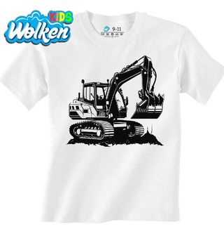 [cz] [produkt] [dětské tričko] [bílá] [hlavní] Pásový Bagr v Akci.jpg