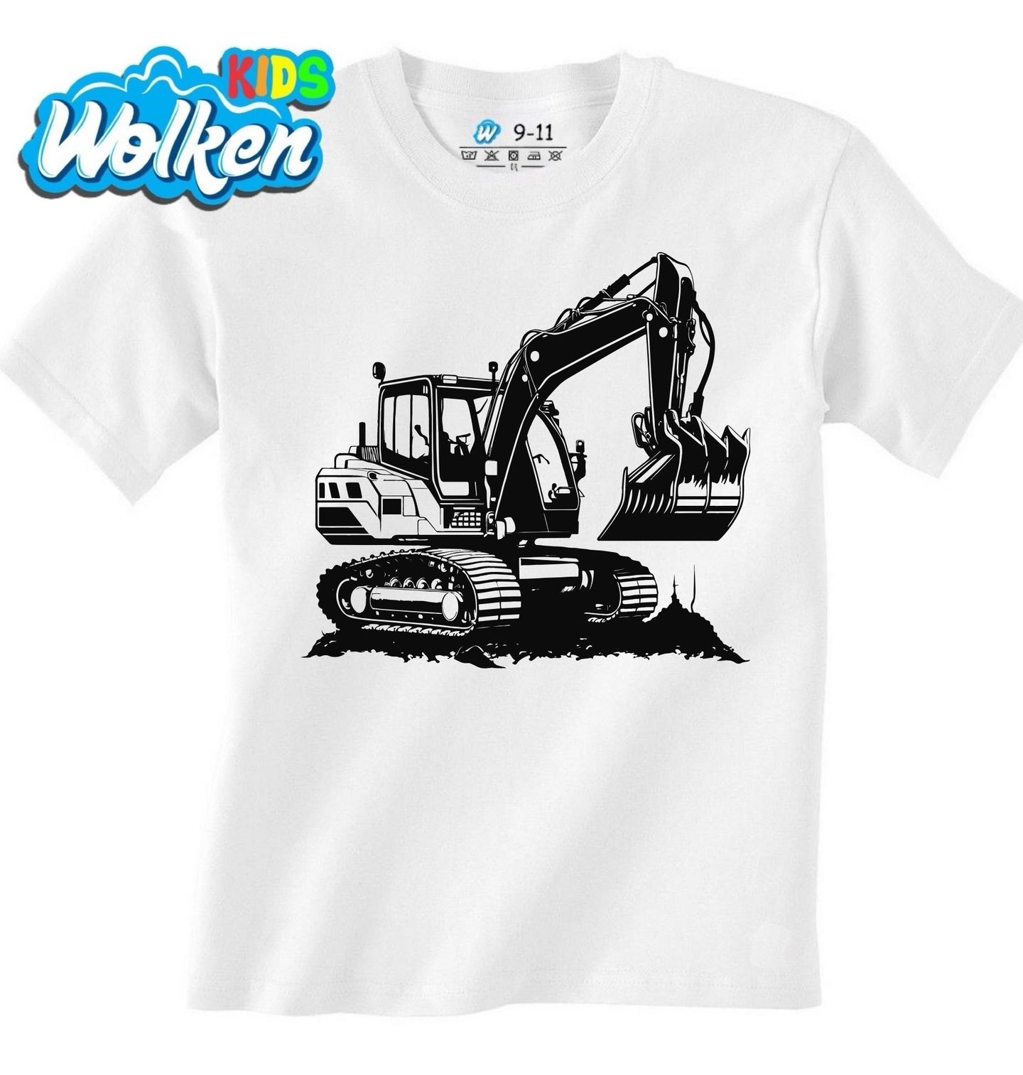 [cz] [produkt] [dětské tričko] [bílá] [hlavní] Pásový Bagr v Akci.jpg