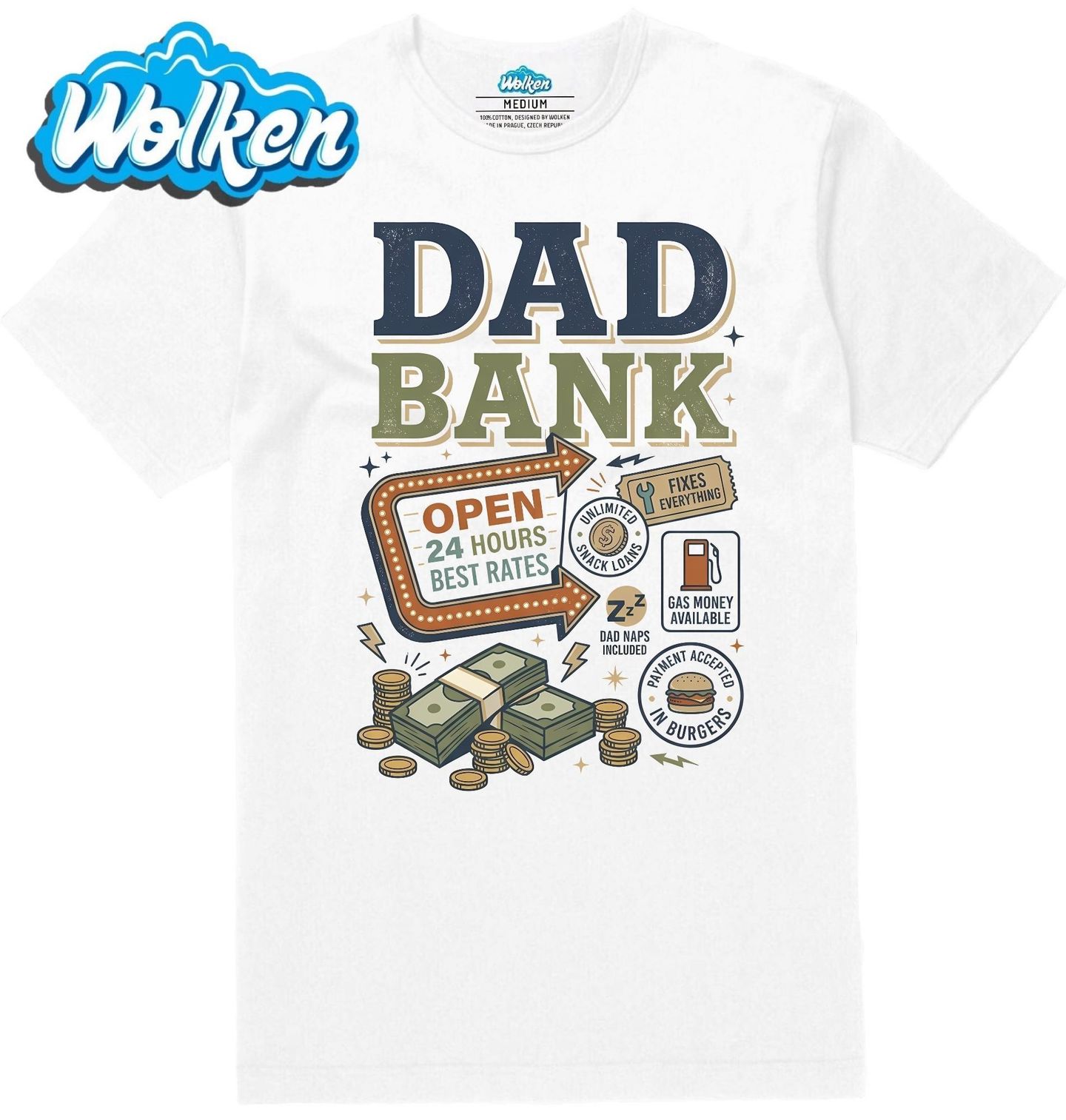 [cz] [produkt] [pánské tričko] [bílá] [hlavní] Tátova Banka Dad Bank.jpg