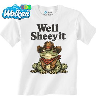 [cz] [produkt] [dětské tričko] [bílá] [hlavní] Kovbojská Žába To Mě Podrž Well Sheeyit.jpg