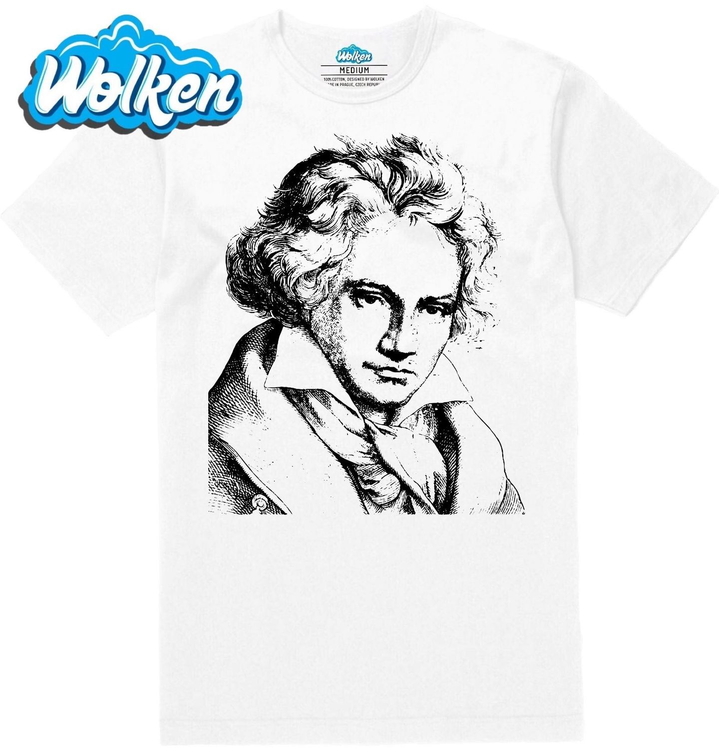 [cz] [produkt] [pánské tričko] [bílá] [hlavní] Portrét Ludwiga Van Beethovena.jpg