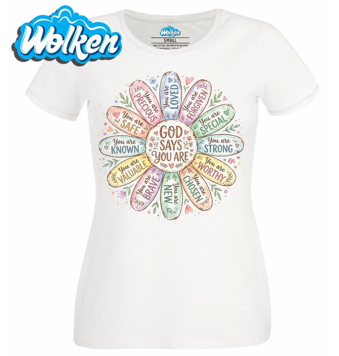 [cz] [produkt] [dámské tričko] [bílá] [hlavní] Bůh Říká že Jsi Odvážný God Says You Are Brave.jpg