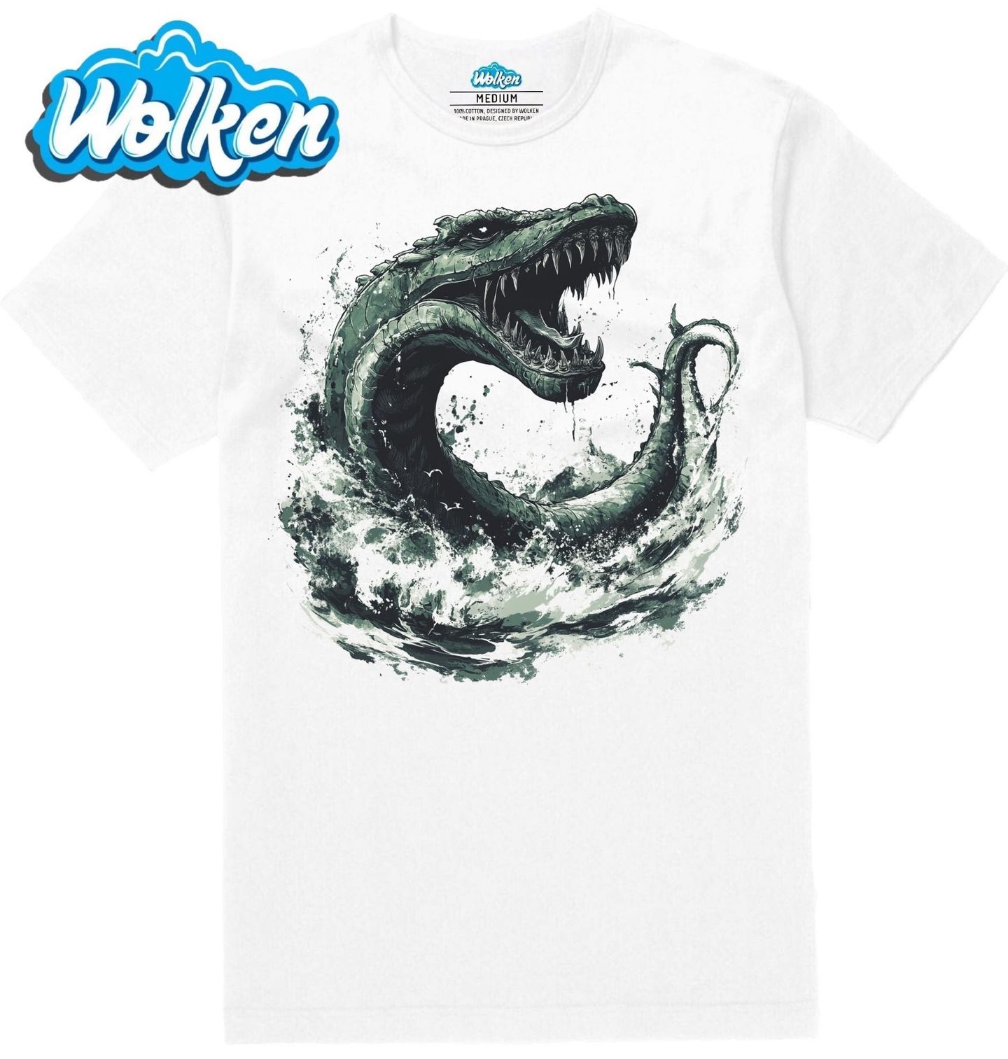 [cz] [produkt] [pánské tričko] [bílá] [hlavní] Jörmungandr Midgardský had.jpg