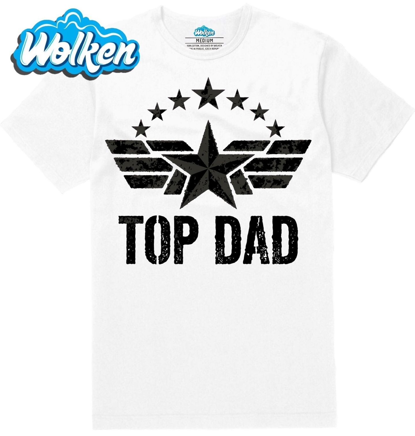 [cz] [produkt] [pánské tričko] [bílá] [hlavní] Táta Rodinný Hrdina Top Dad Top Gun.jpg