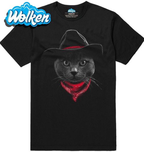 Obrázek produktu Pánské tričko Kočka Kovboj