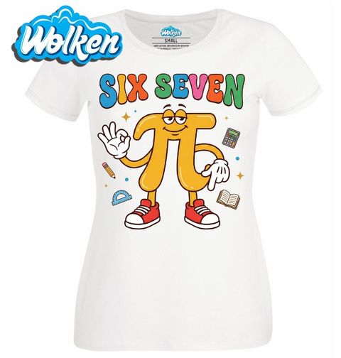 Obrázek produktu Dámské tričko Žluté Číslo Pí π Six Seven 67