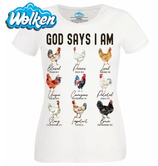 [cz] [produkt] [dámské tričko] [bílá] [hlavní] Slepice S Biblickým Poselstvím.jpg