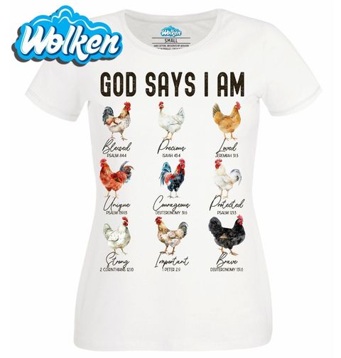 Obrázek produktu Dámské tričko Slepice s Biblickým Poselstvím