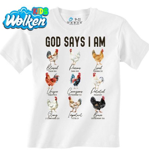 Obrázek produktu Dětské tričko Slepice s Biblickým Poselstvím