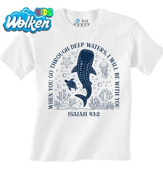[cz] [produkt] [dětské tričko] [bílá] [hlavní] Když budeš procházet hlubokými vodami, budu s tebou.jpg