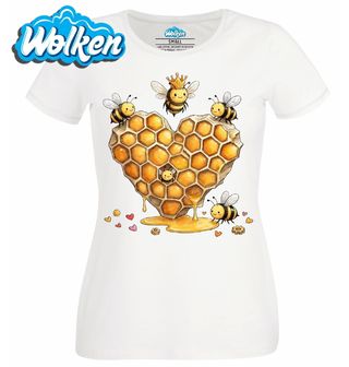 [cz] [produkt] [dámské tričko] [bílá] [hlavní] Království Včel a Medu.jpg