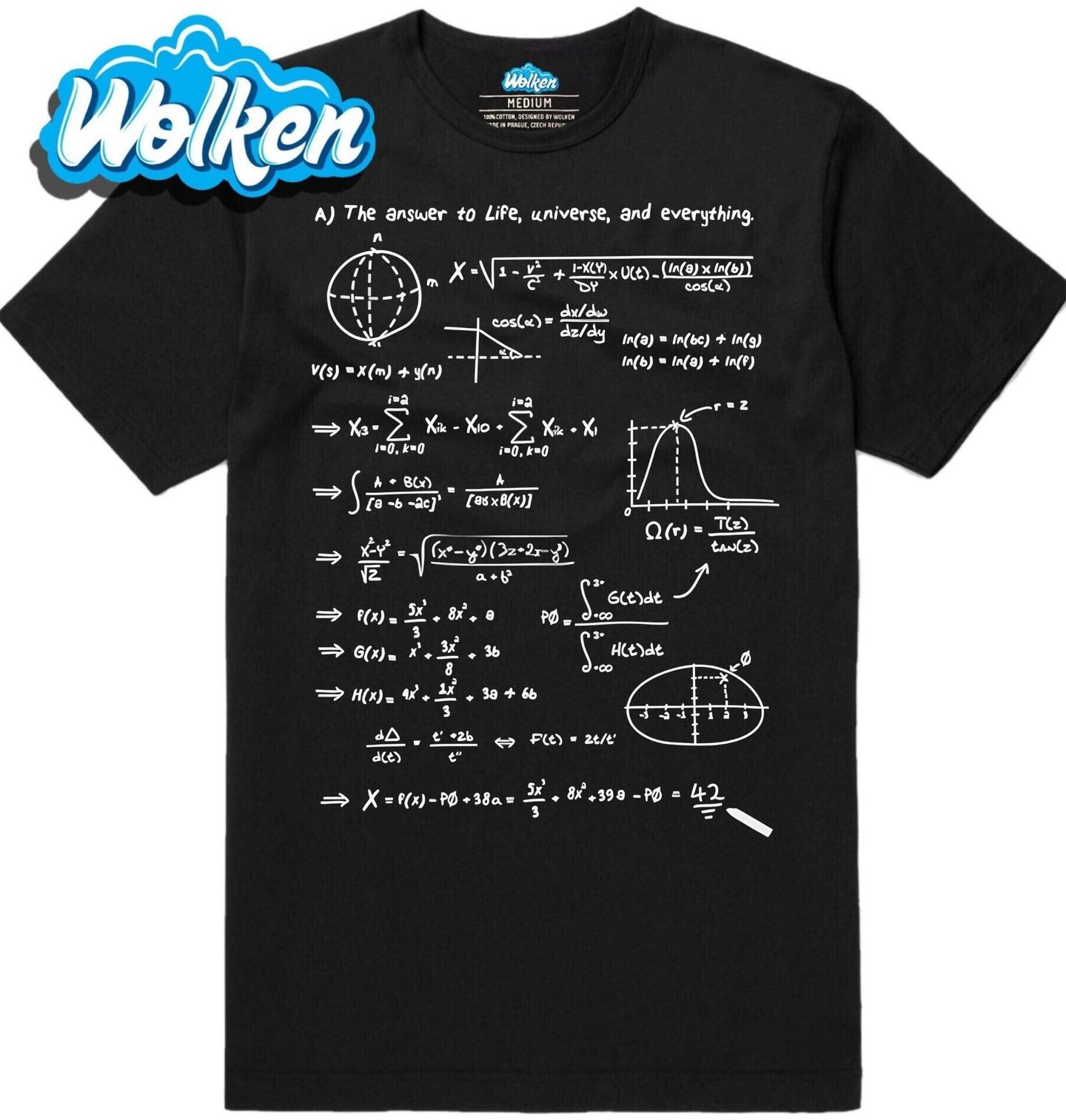 [cz] [produkt] [pánské tričko] [černá] [hlavní] Matematika je Odpověď na Vše.jpg