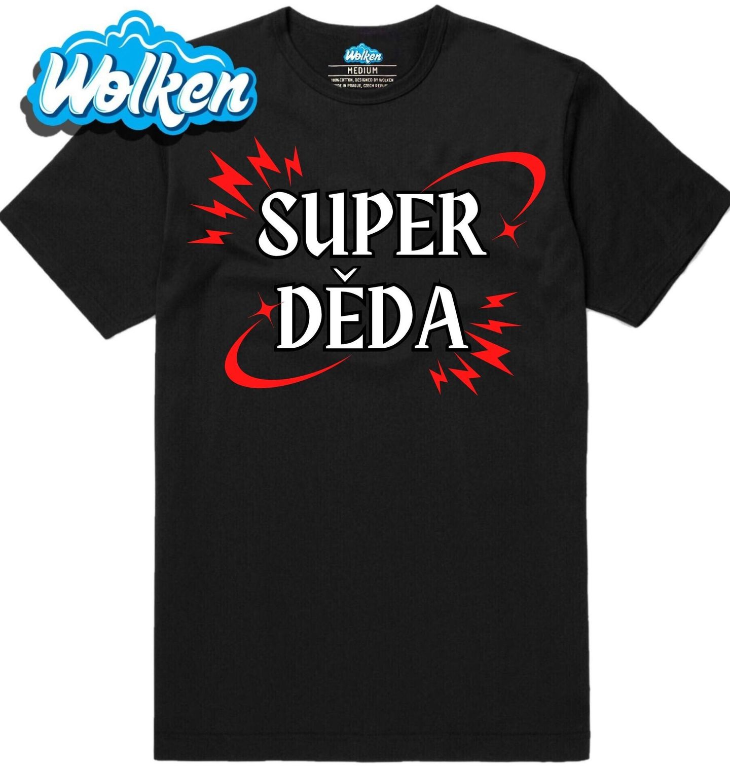 [cz] [produkt] [pánské tričko] [černá] [hlavní] Super Děda.jpg
