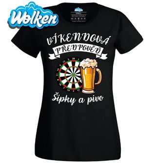 [cz] [produkt] [dámské tričko] [černá] [hlavní] Víkendová předpověď_ Šipky a Pivo.jpg