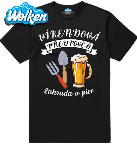 Obrázek produktu Pánské tričko Víkendová předpověď: Zahrada a Pivo