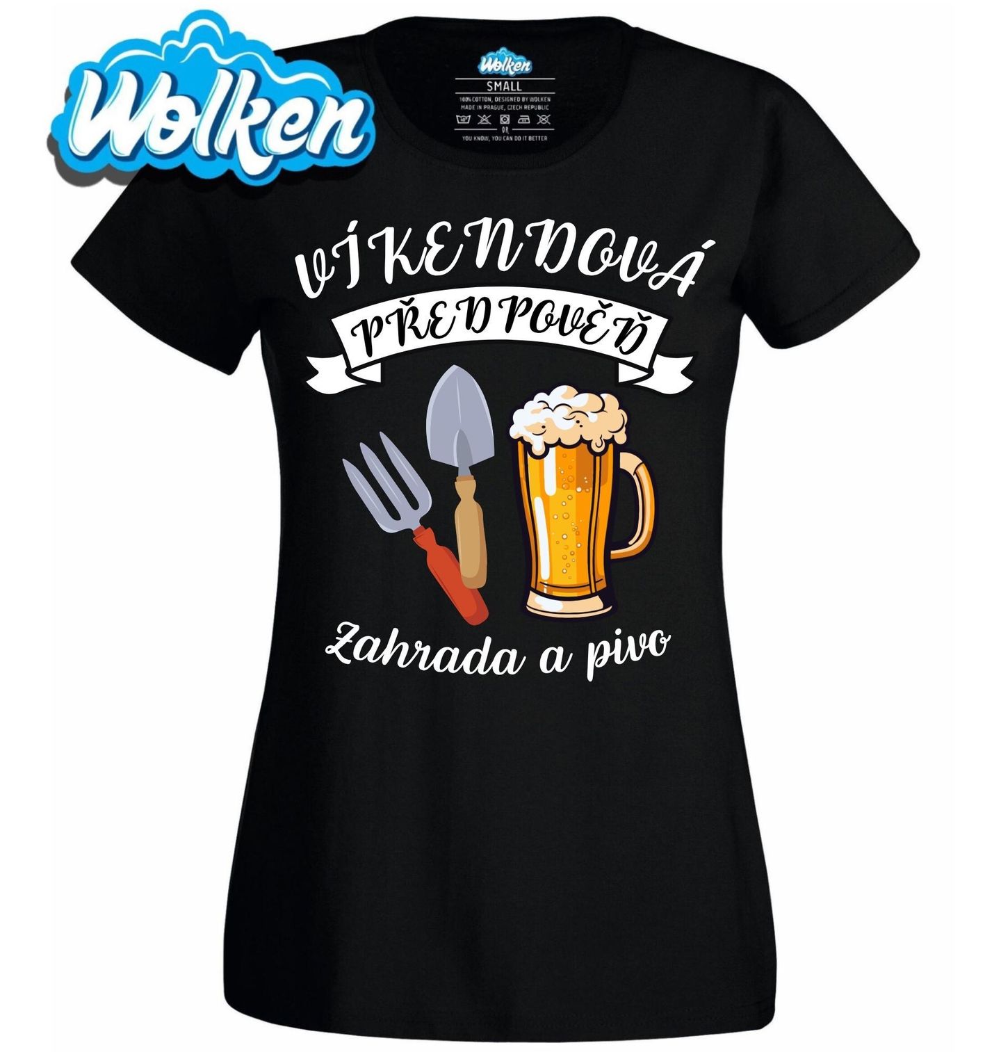 [cz] [produkt] [dámské tričko] [černá] [hlavní] Víkendová předpověď_ Zahrada a Pivo.jpg