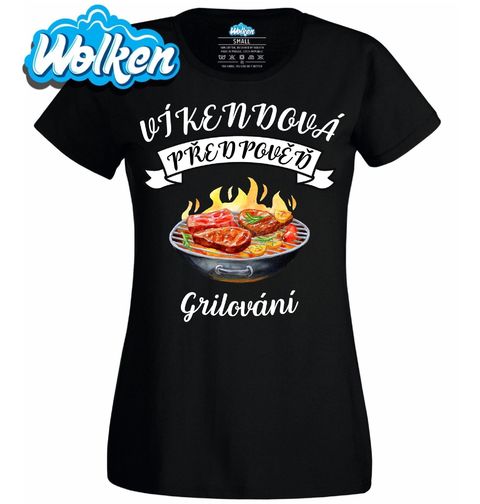 Obrázek produktu Dámské tričko Víkendová předpověď: Grilování