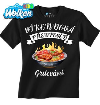 [cz] [produkt] [dětské tričko] [černá] [hlavní] Víkendová předpověď_ Grilování.jpg