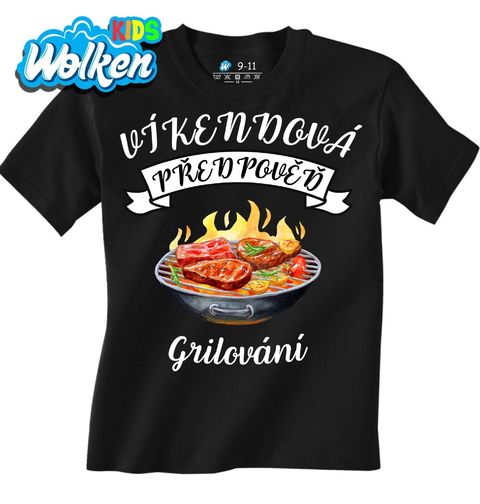 Obrázek produktu Dětské tričko Víkendová předpověď: Grilování