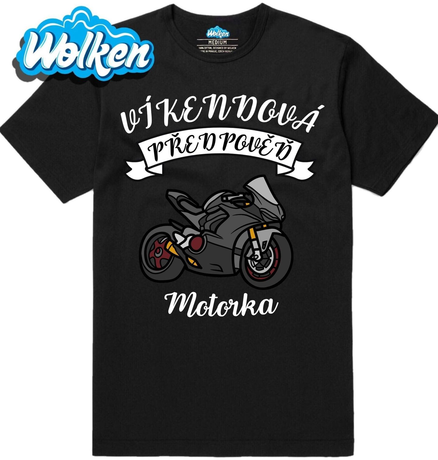 [cz] [produkt] [pánské tričko] [černá] [hlavní] Víkendová předpověď_ Motorka.jpg