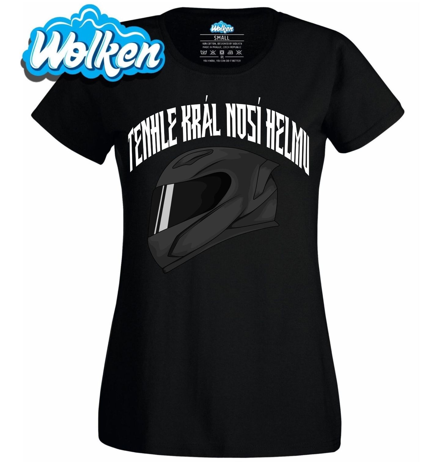 [cz] [produkt] [dámské tričko] [černá] [hlavní] Tenhle Král Nosí Helmu.jpg