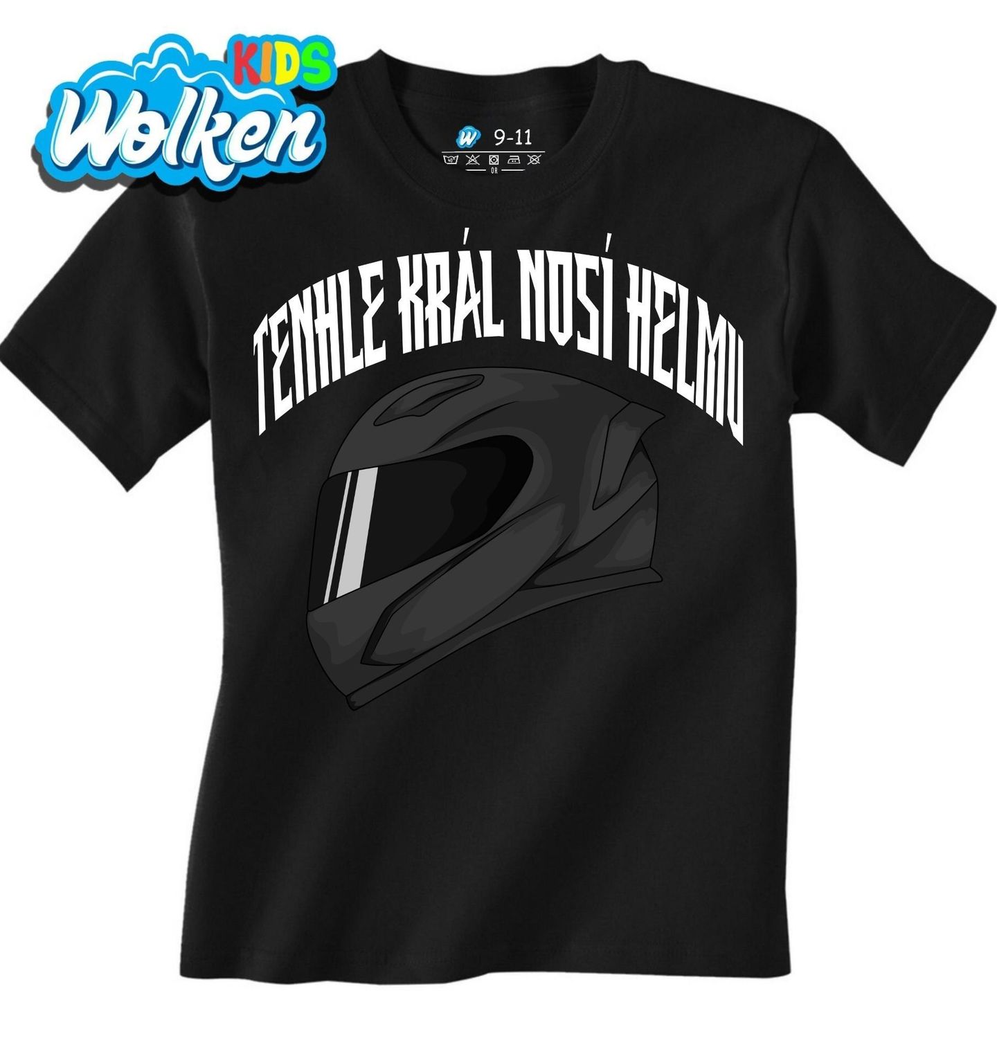 [cz] [produkt] [dětské tričko] [černá] [hlavní] Tenhle Král Nosí Helmu.jpg