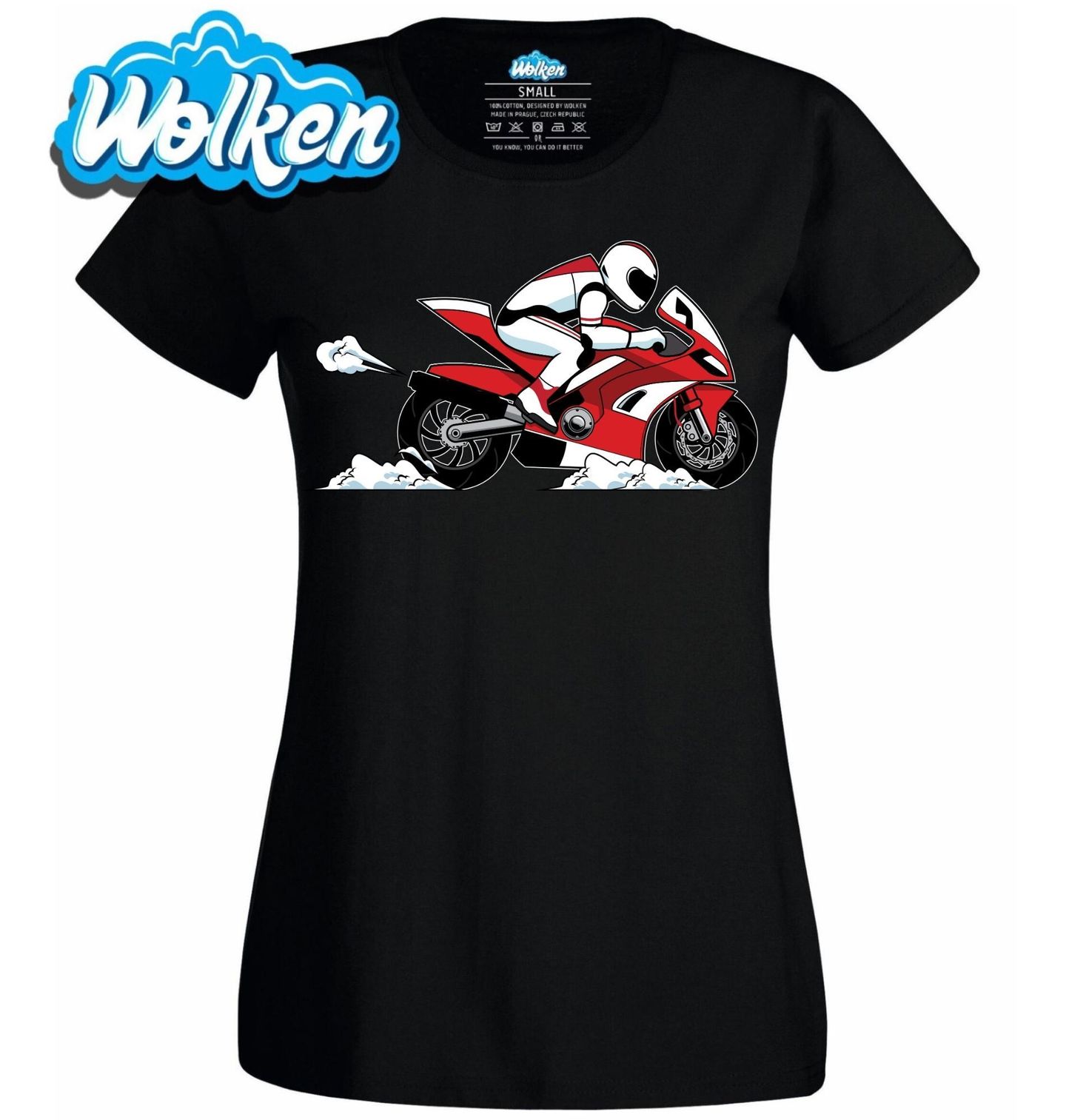 [cz] [produkt] [dámské tričko] [černá] [hlavní] Červená Sportovní Motorka.jpg