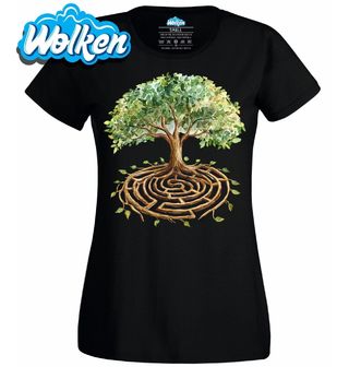 [cz] [produkt] [dámské tričko] [černá] [hlavní] Strom Života s Labyrintem.jpg