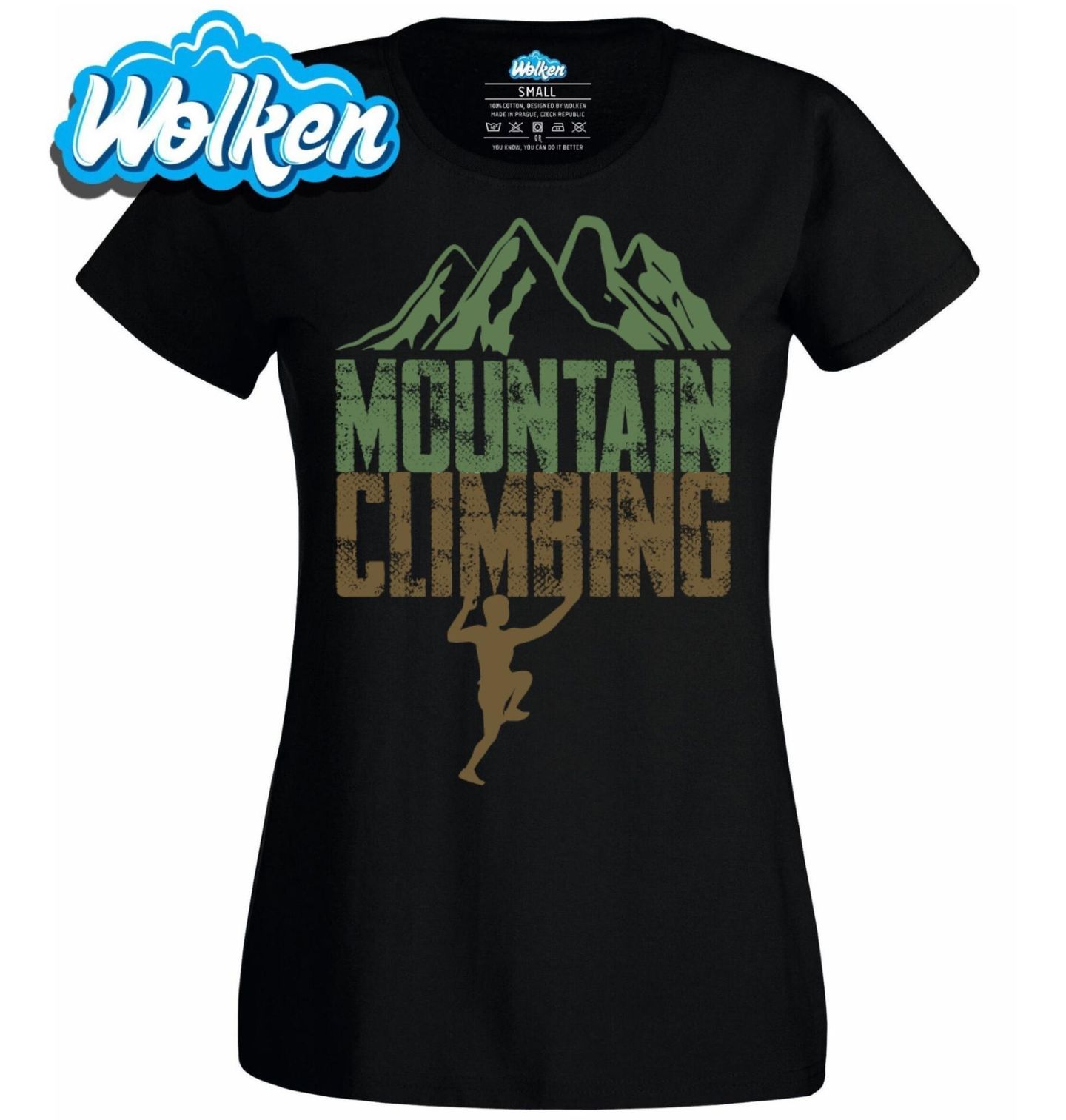 [cz] [produkt] [dámské tričko] [černá] [hlavní] Mountain Climbing Dobrodružství v Horách.jpg
