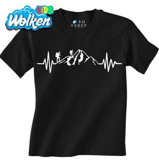 [cz] [produkt] [dětské tričko] [černá] [hlavní] Kardiogram a Hiking na Horách.jpg