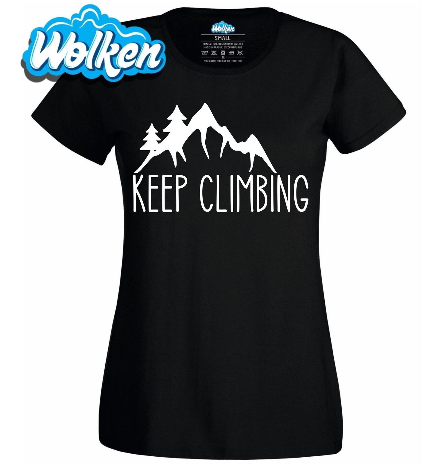 [cz] [produkt] [dámské tričko] [černá] [hlavní] Nepřestávej Lézt Keep Climbing.jpg
