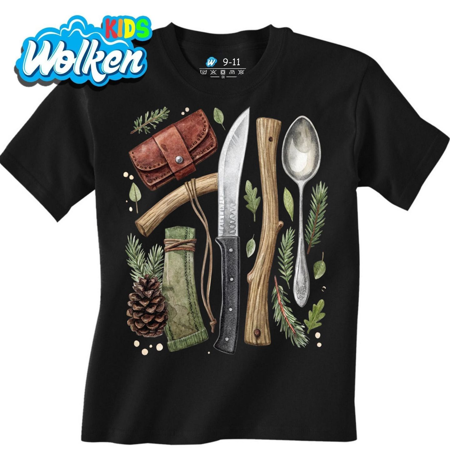 [cz] [produkt] [dětské tričko] [černá] [hlavní] Zálesácká Výbava.jpg