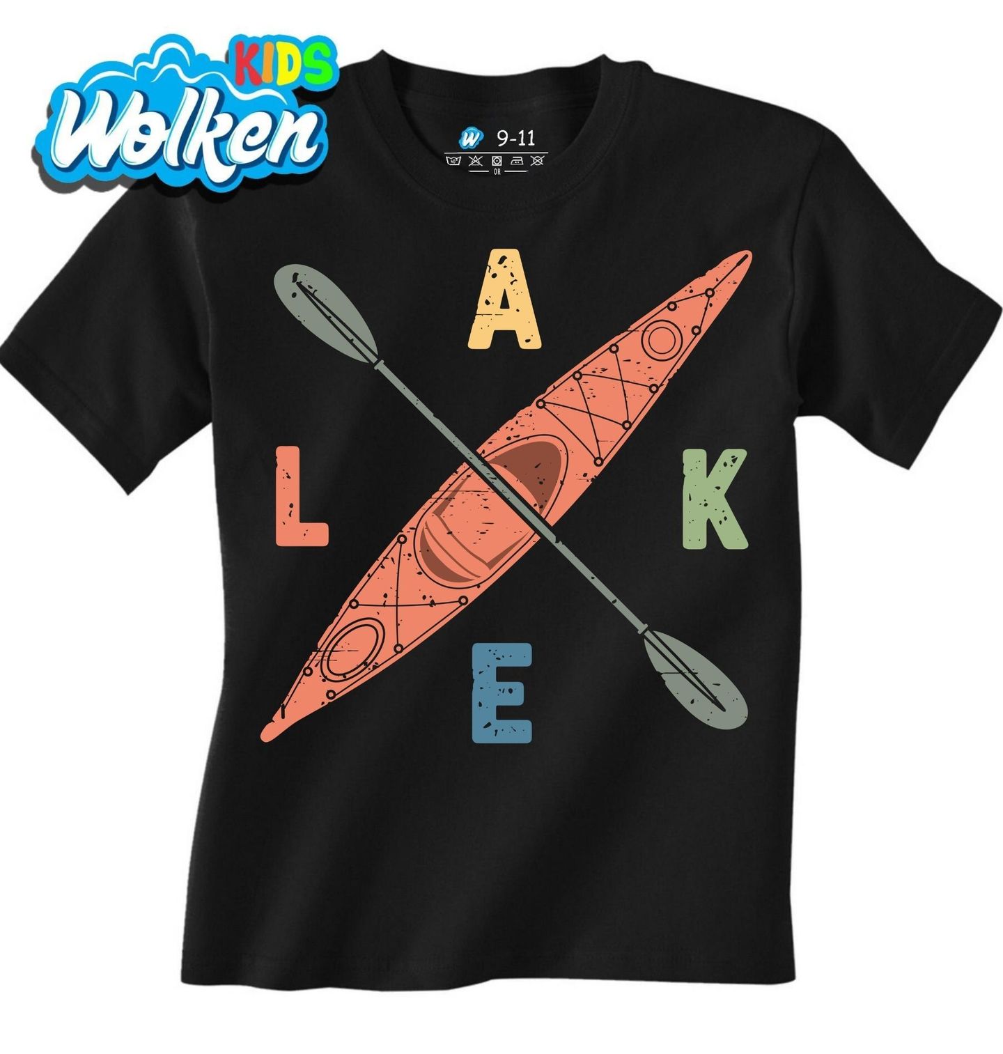 [cz] [produkt] [dětské tričko] [černá] [hlavní] Kajak LAKE.jpg