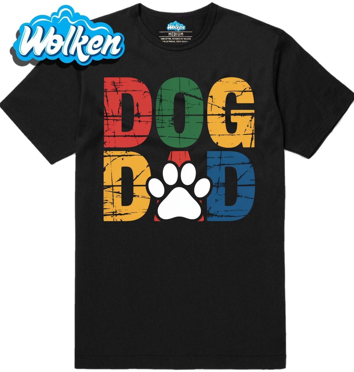 [cz] [produkt] [pánské tričko] [černá] [hlavní] Psí Táta Dog Dad.jpg
