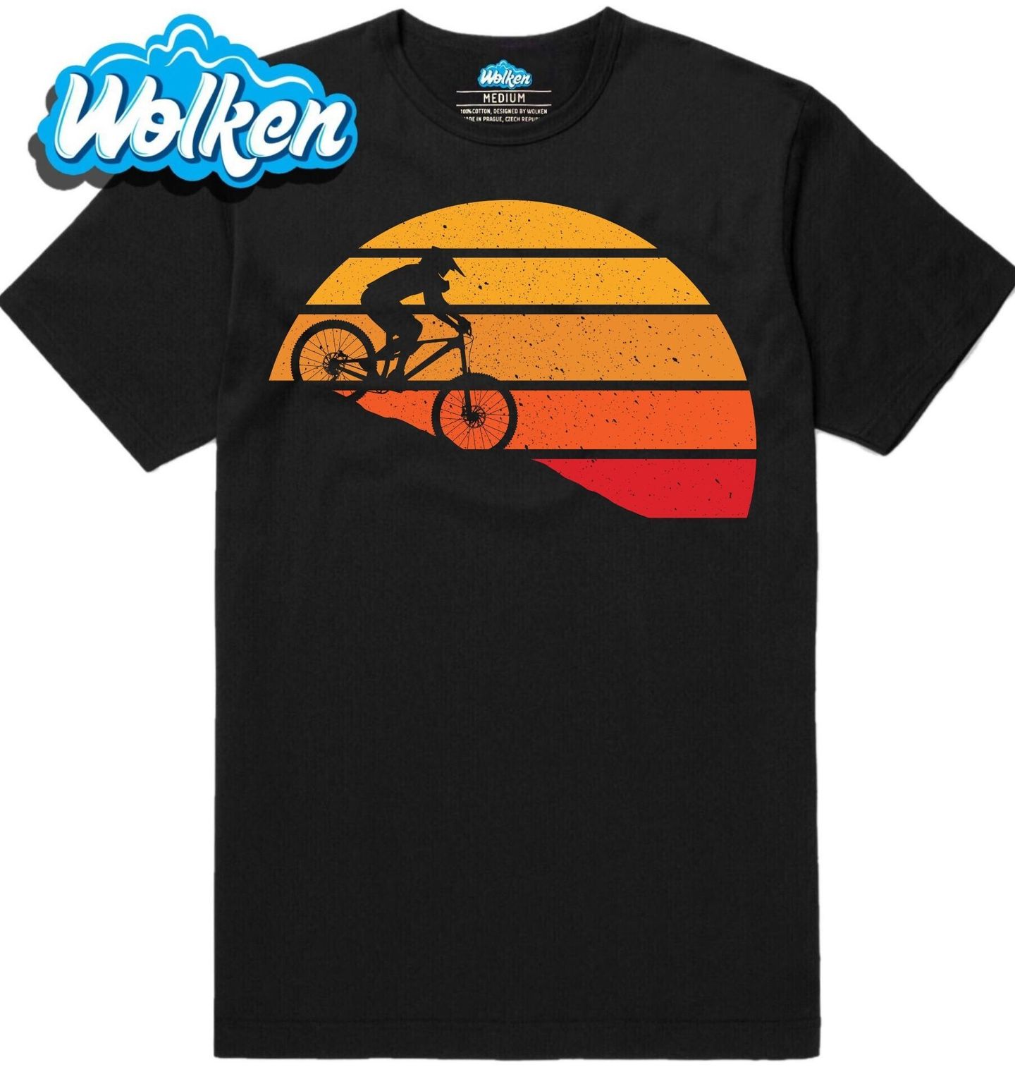 [cz] [produkt] [pánské tričko] [černá] [hlavní] MTB Jízda při Západu Slunce.jpg